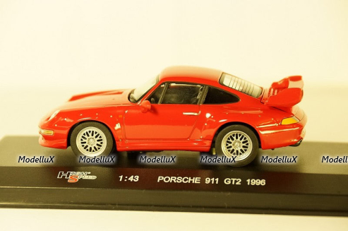 Porsche 911 GT2 1996, red. HF9228S, E1WB, High Speed 1:43