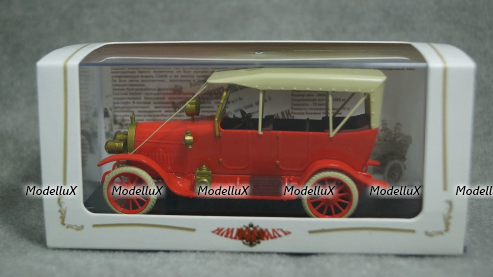 Руссо Балт тип 15/35 HP Торпедо 1914, красный, Империал 1:43