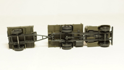 Зис 150 борт с грузом + прицеп с грузом, темный, Herpa 1:87 
