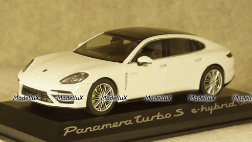 Porsche Panamera Turbo S E-Hybrid Executive G2 white, Herpa 1:43