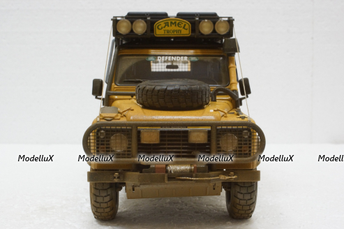 Land Rover Defender 110 Rally Camel Trophy 1993 Dirty Version, ALM810309, Almost Real 1:18