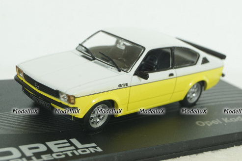 Opel Kadett C GT/E 1977 white/yellow, OPC010, Opel Collection #10 1:43