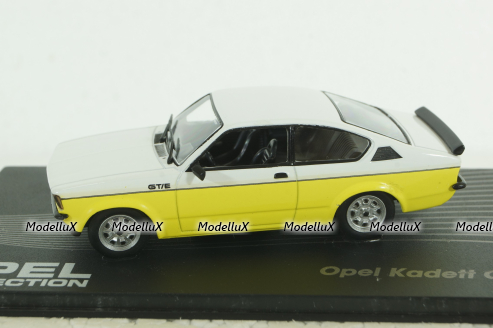 Opel Kadett C GT/E 1977 white/yellow, OPC010, Opel Collection #10 1:43