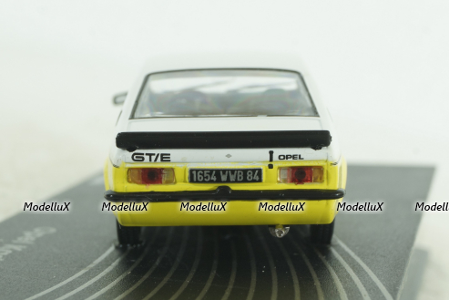 Opel Kadett C GT/E 1977 white/yellow, OPC010, Opel Collection #10 1:43