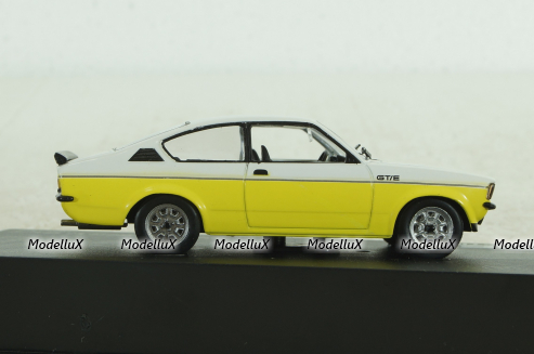 Opel Kadett C GT/E 1977 white/yellow, OPC010, Opel Collection #10 1:43