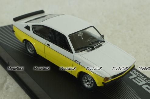 Opel Kadett C GT/E 1977 white/yellow, OPC010, Opel Collection #10 1:43