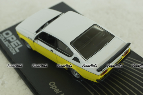 Opel Kadett C GT/E 1977 white/yellow, OPC010, Opel Collection #10 1:43