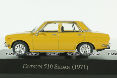 Datsun 510 Sedan 1971, yellow, Grandes Autos, Altaya 1:43