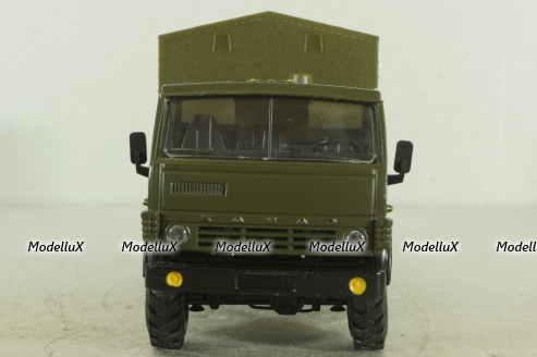 Камаз-43105 с тентом, поворотный мост, хаки, Элекон 1:43