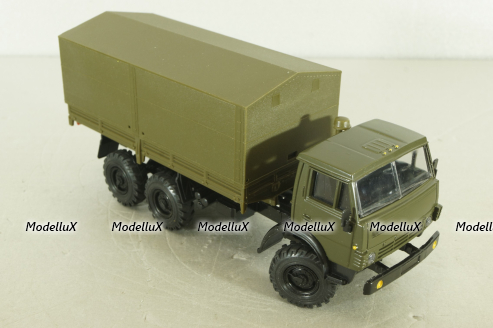 Камаз-43105 с тентом, поворотный мост, хаки, Элекон 1:43