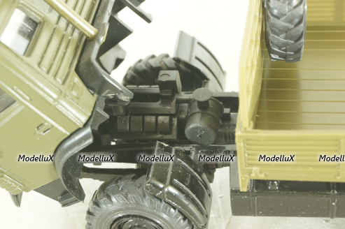Камаз-43105 с тентом, поворотный мост, хаки, Элекон 1:43