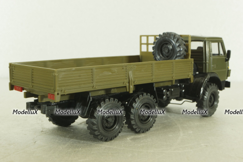 Камаз-43105 с тентом, поворотный мост, хаки, Элекон 1:43