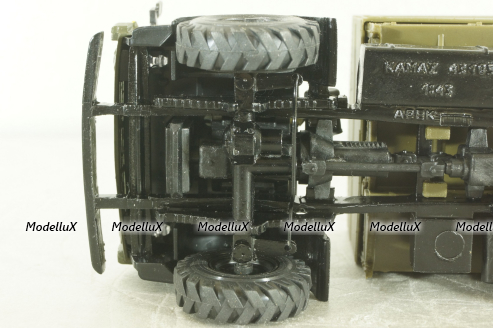 Камаз-43105 с тентом, поворотный мост, хаки, Элекон 1:43