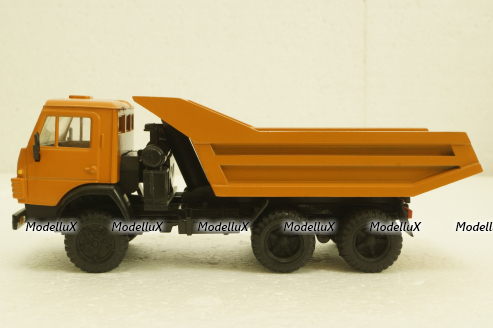 Камаз-5511, самосвал, горизонтальные ребра, оранжевый, Элекон  1:43