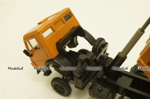 Камаз-5511, самосвал, горизонтальные ребра, оранжевый, Элекон  1:43
