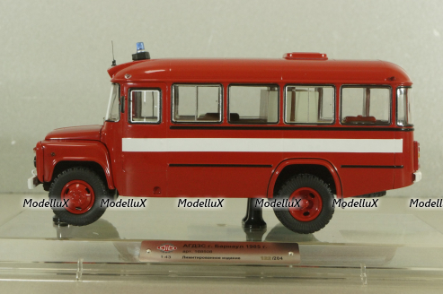 Кавз-685М, пожарный автобус АГДЗС г. Барнаул 1985 г., 168508, Dip Models 1:43