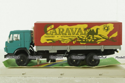 Камаз-53212, борт с тентом Caravan, декабрь 89г., Арек 1:43