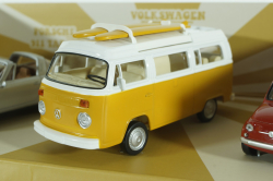 Set 3x Vintage Porsche 911 Targa Spider 1969/Fiat 500 1965/Volkswagen T2b Camper, 841104, Norev 1:43