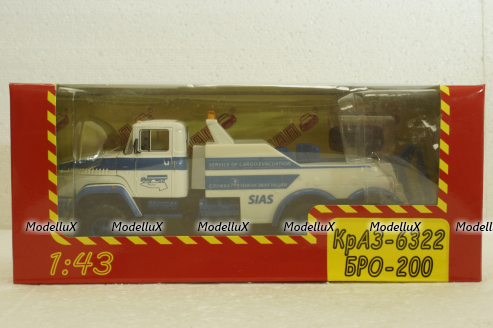 Краз-6322 БРО-200 Эвакуатор білий, Н947, Наш Автопром 1:43