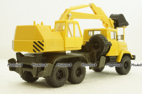 Краз-6322 ЭО-4421А Экскаватор, жовтий, Н744, Наш Автопром 1:43