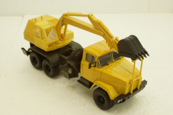 Краз-6322 ЭО-4421А Экскаватор, жовтий, Н744, Наш Автопром 1:43