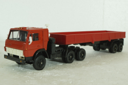 Камаз-5410, с полуприцепом красный,Элекон 1:43