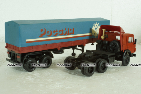 Камаз-5410 с полуприцепом с тентом , Элекон  1:43