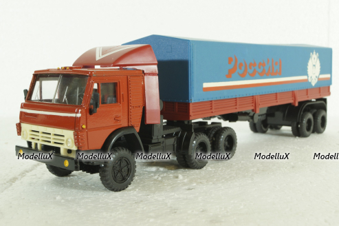 Камаз-5410 с п/прицепом с тентом , Элекон 1:43
