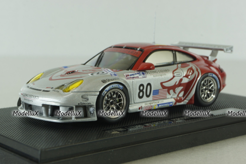 Porsche 911 GT3 RSR #80 Le Mans 2005, Silver/Red, 778, Ebbro 1:43