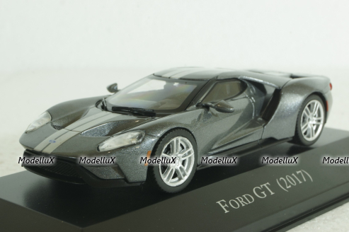 Ford GT 2017, grey with silver strips, American Cars №52, Altaya 1:43 