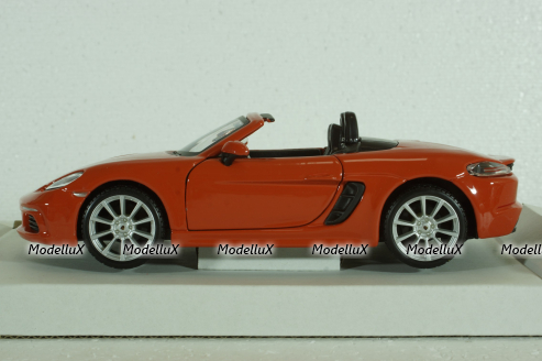 Porsche Boxster 718 (982) Spider 2016, orange, BU21087OR, Burago 1:24
