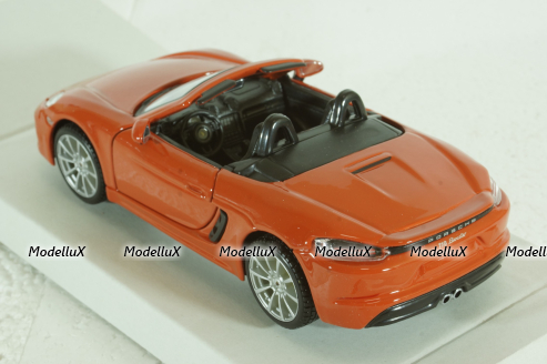 Porsche Boxster 718 (982) Spider 2016, orange, BU21087OR, Burago 1:24