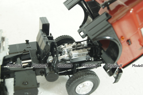 Маз-6422 с п/прицепом Маз-9506-20, красный/оранжевый, SSM7039, SSM 1:43