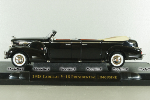 Cadillac V-16 Presidential Limousine 1938, black, 24028, Signature Models 1:24