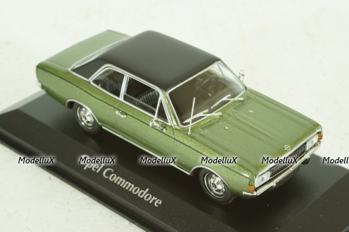 Opel Commodore A, 1970, green metallic, 940046160, Maxichamps 1:43