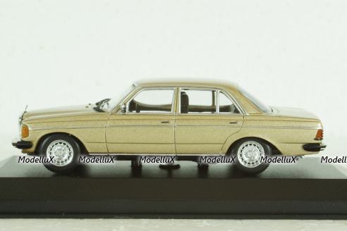 Mercedes 230E (W123), 1982, Mercedes E-Class Gold Metallic, 940032205, Maxichamps 1:43
