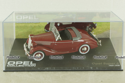 Opel Super 6 1937, red, OPC050, Opel Collection #50 1:43