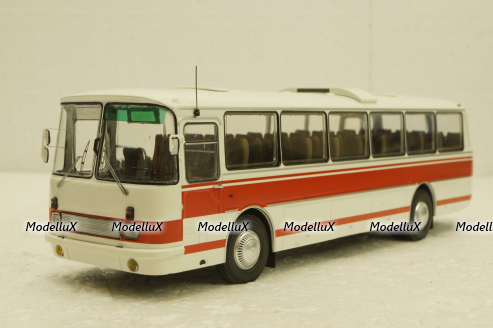 ЛАЗ-699Р (1981), бело/красный, DEMPRICE 1:43 