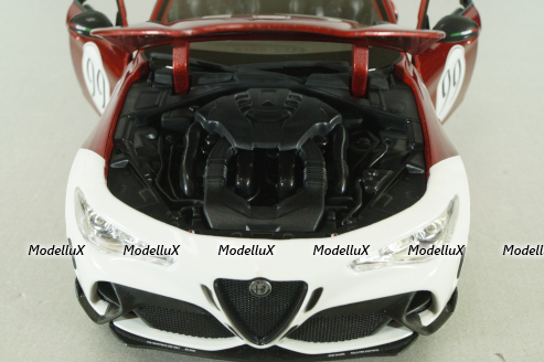 Alfa Romeo Giulia GTAm #99 racing 2020, BU01449 red/white, Bburago 1:18