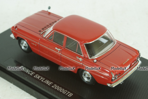 Nissan Prince Skyline 2000GTB 1965 red, 44237, Ebbro 1:43