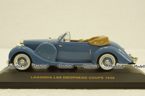 Lagonda LG6 Drophead Coupe 1938 blue, MUS039, IXO Museum 1:43