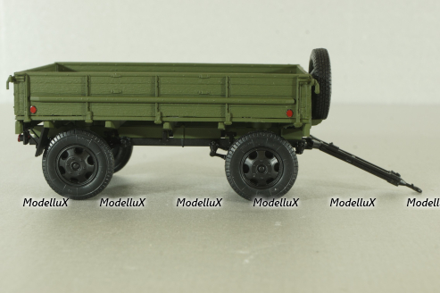 Прицеп 2-ПН-2 хаки (с дугами и тентом), 600203, DiP Models 1:43