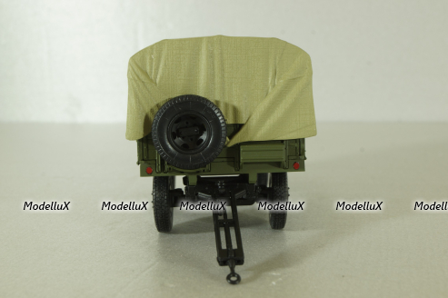 Прицеп 2-ПН-2 хаки (с дугами и тентом), 600203, DiP Models 1:43