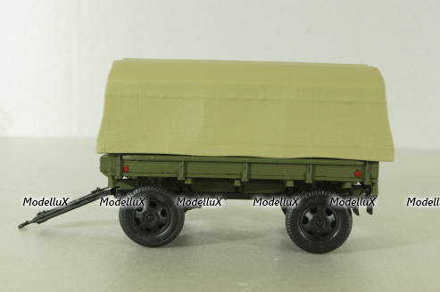 Прицеп 2-ПН-2 хаки (с дугами и тентом), 600203, DiP Models 1:43