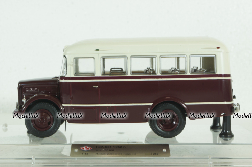 ПАЗ-651 ГЗА "Артек" вишневый, 165106, DiP Models 1:43