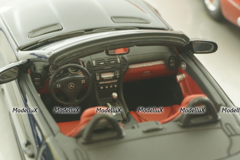 Mercedes 190 SL (W 121) 1955 red and Mercedes SLK 350 (R171) 2004 black, Set, B66045920,  Minichamps 1:43 