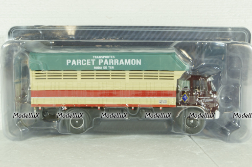 Barreiros Super Azor Truck Telonato Parcet Parramon Transports 2-Assi 1967, Brown Cream, Camiones y Autobuses, Salvat 1:43