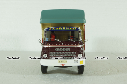 Barreiros Super Azor Truck Telonato Parcet Parramon Transports 2-Assi 1967, Brown Cream, Camiones y Autobuses, Salvat 1:43