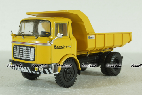 Barreiros Puma Truck Cassone Ribaltabile Movimento Terra 2-Assi 1961, Yellow Camiones y Autobuses, Salvat 1:43