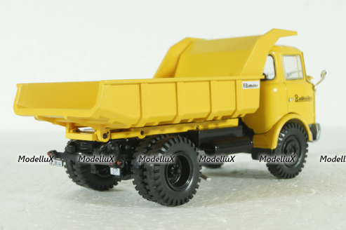 Barreiros Puma Truck Cassone Ribaltabile Movimento Terra 2-Assi 1961, Yellow Camiones y Autobuses, Salvat 1:43